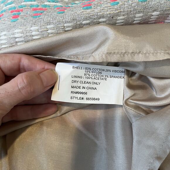 Shoshanna Tweed Dress Fit & Flare Sleeveless Size Medium Knee Length - Picture 9 of 9